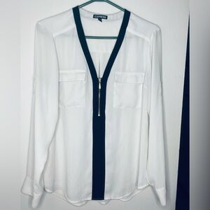 Shear white 26 inches long sleeves 24 inches 21 inches wide